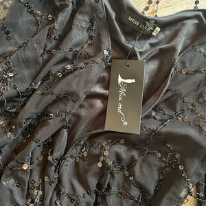 Black sequin romper